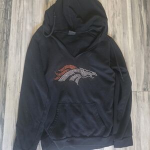 NFL Black Hoodie with Embellished Logo